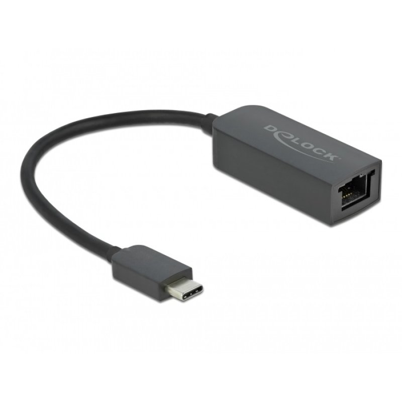 DeLOCK Adaptateur USB Type-C mâle vers 2,5 Gigabit LAN compact