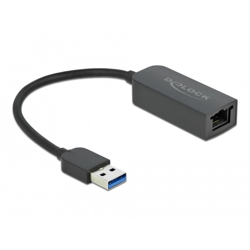 Delock USB Typ-A Netzwerk Adapter 2,5 Gigabit LAN 1 x RJ45 kompakt