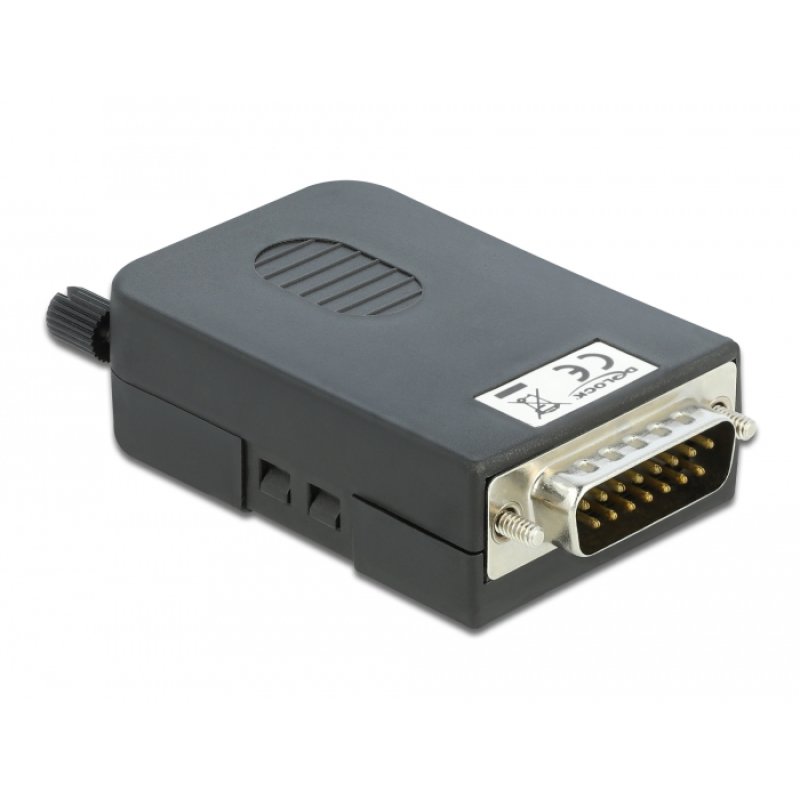 DeLOCK D-Sub15 male to Terminal Block with Enclosure