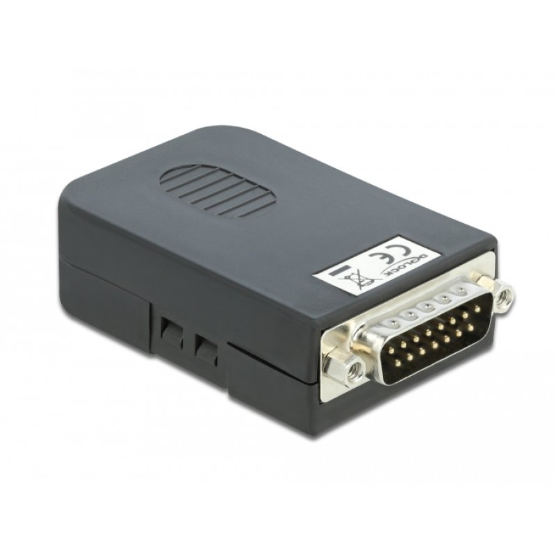DeLOCK D-Sub15 male to Terminal Block with Enclosure