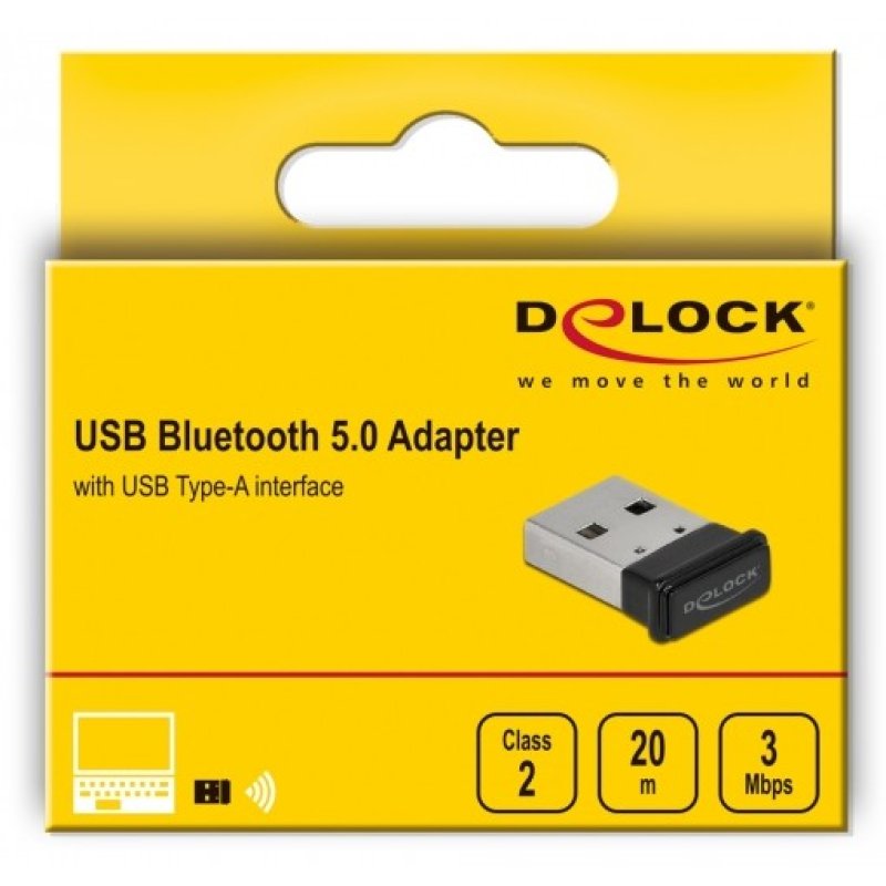 DeLOCK USB Bluetooth 5.0 Adapter in micro design