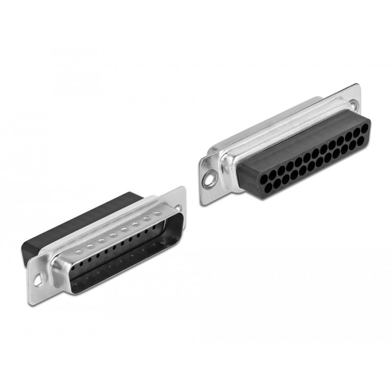 DeLOCK Adaptateur D-Sub, 25 broches males vers kit de montage RK45 femelle, bleu