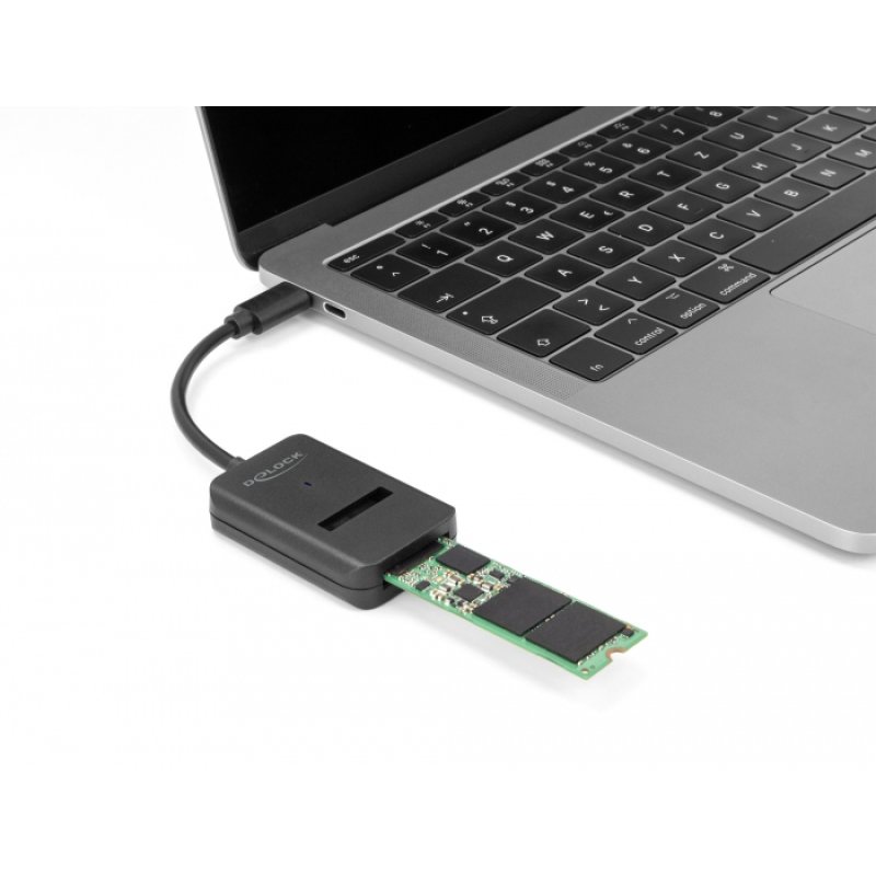 Delock Combo Konverter für M.2 NVMe PCIe oder SATA SSD mit USB Type-C™ 10 Gbps