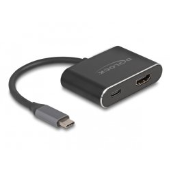 DeLOCK Adaptateur USB Type-C vers HDMI (DP Alt Mode) 8K avec HDR et Power Delivery 100 W