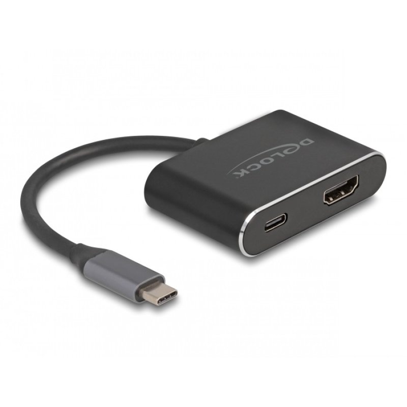 DeLOCK Adaptateur USB Type-C vers HDMI (DP Alt Mode) 8K avec HDR et Power Delivery 100 W
