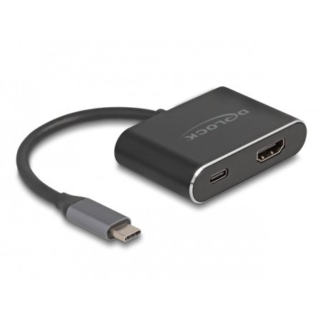 DeLOCK Adaptateur USB Type-C vers HDMI (DP Alt Mode) 8K avec HDR et Power Delivery 100 W