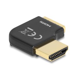 DeLOCK HDMI Adapter male to female 90° right angled 8K 60 Hz metal