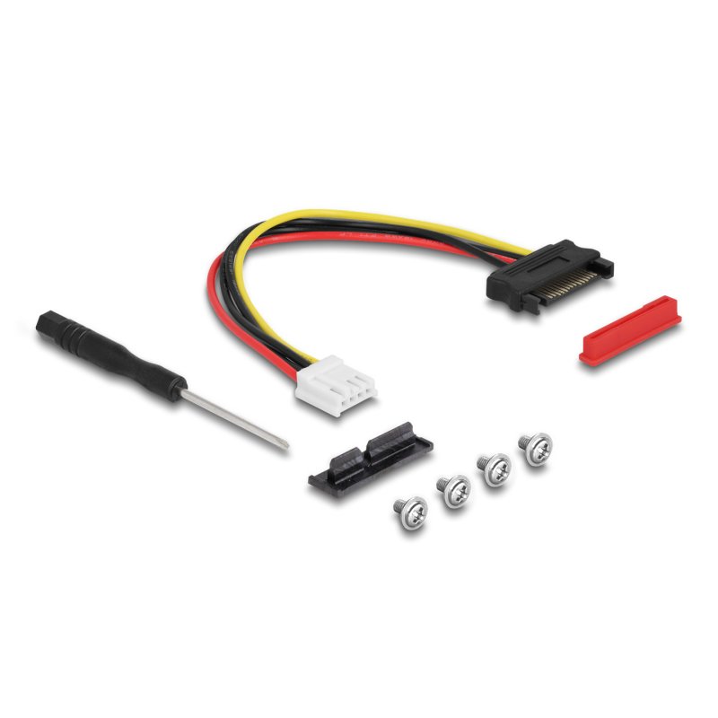 DeLOCK M.2 Key A E to PCIe x1 NVMe Adapter angled with 20 cm cable