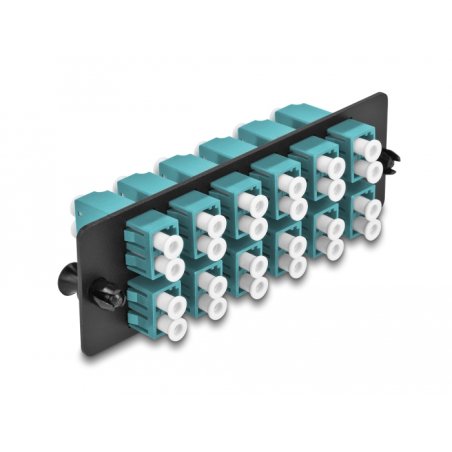 Delock LWL Adapter Panel LC Duplex OM4 12 Port aqua