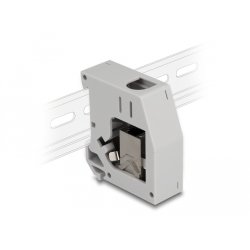 DeLOCK DIN rail Adapter with Keystone Module RJ45 jack to RJ45 jack Cat.6A