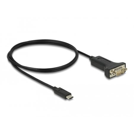 DeLOCK Adapter USB Type-C to 1 x Serial RS-232 D-Sub 9 pin male with nuts 1 m