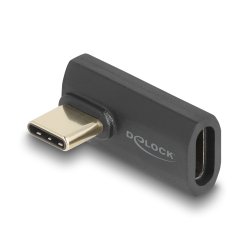DeLOCK USB Adaptateur 40 Gbps USB Type-C PD 3.1 240 W mâle à femelle rotation coudé vers la gauche / droite 8K 60 Hz