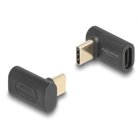 DeLOCK USB Adaptateur 40 Gbps USB Type-C PD 3.1 240 W mâle à femelle coudé 8K 60 Hz