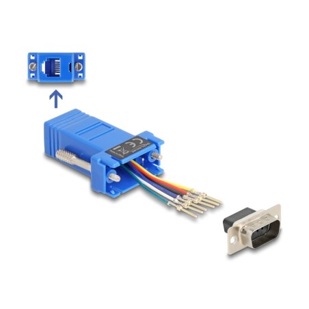 DeLOCK D-Sub 9 pin male to RJ12 female Assembly Kit blue