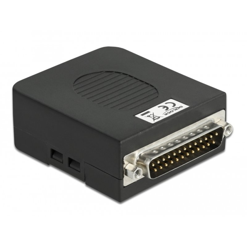 Delock D-Sub25 Stecker zu Terminalblock Adapter mit Gehäuse