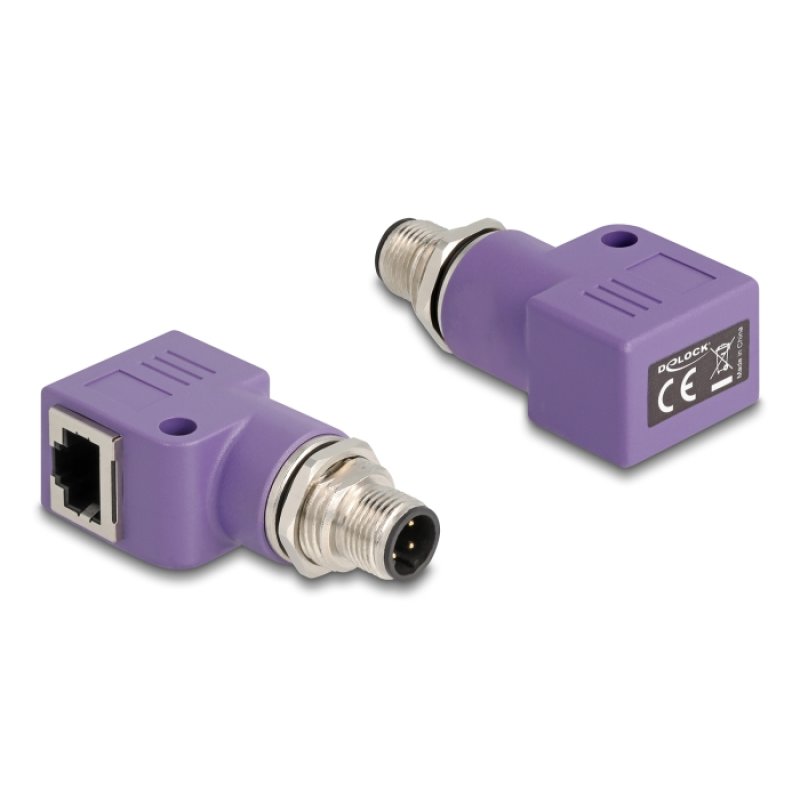 DeLOCK 60617 cable gender changer M12 RJ45 Violet