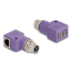 DeLOCK 60680 cable gender changer M12 RJ45 Violet