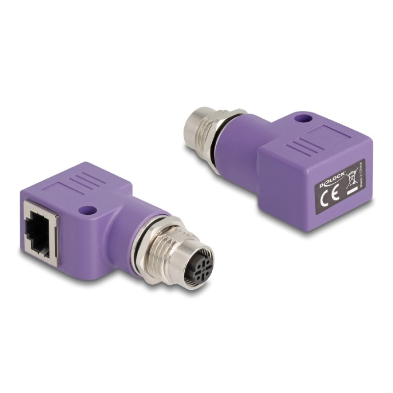 DeLOCK 60680 cable gender changer M12 RJ45 Violet