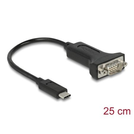 DeLOCK 64307 câble Série Noir 0,25 m USB Type-C RS-232
