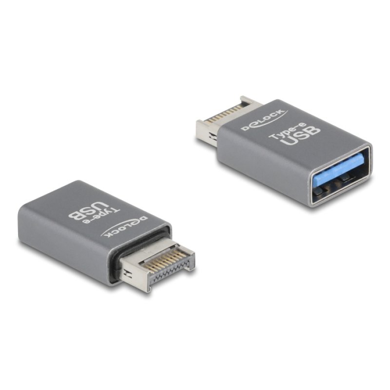 DeLOCK 67230 cable gender changer USB Type-E USB Type-A Grey