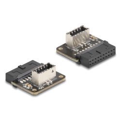 Delock USB 5 Gbps Adapter Pfostenbuchse zu intern Typ-E Key A Buchse gewinkelt