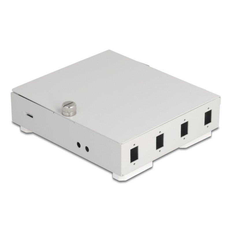Delock LWL Wandbox für 4 x SC Simplex oder LC Duplex Adapter Metallgehäuse