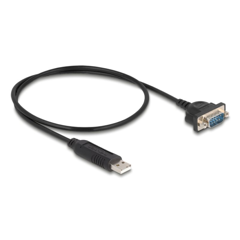 DeLOCK 66470 câble Série Noir 0,5 m USB Type-A RS-232