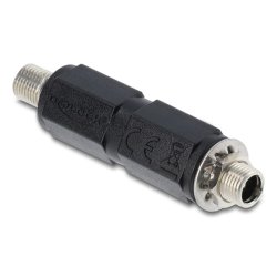 Delock Hohlstecker Adapter DC 5,5 x 2,1 mm Buchse auf Buchse mit Gewinde gerade