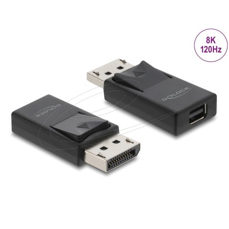 Delock DisplayPort zu Mini DisplayPort Adapter 8K mit HDR und HDCP Unterstützung - bidirektional