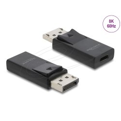 DeLOCK 61078 cable gender changer USB Type-C DisplayPort Black