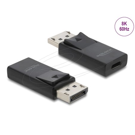 DeLOCK 61078 changeur de genre de câble USB Type-C DisplayPort Noir