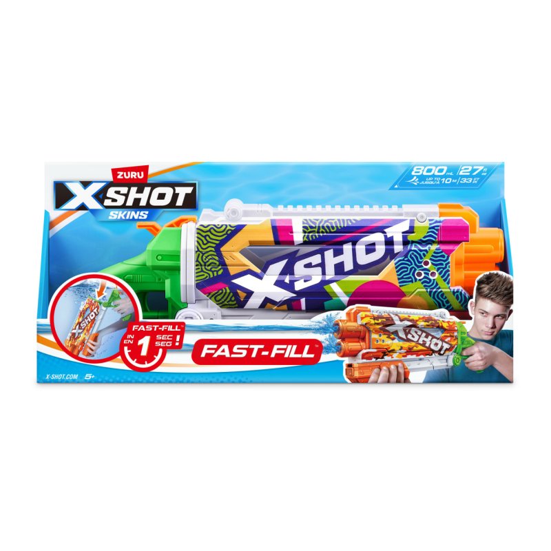 XSHOT Pistolet à eau Water Fast-Fill Skins Pump Action