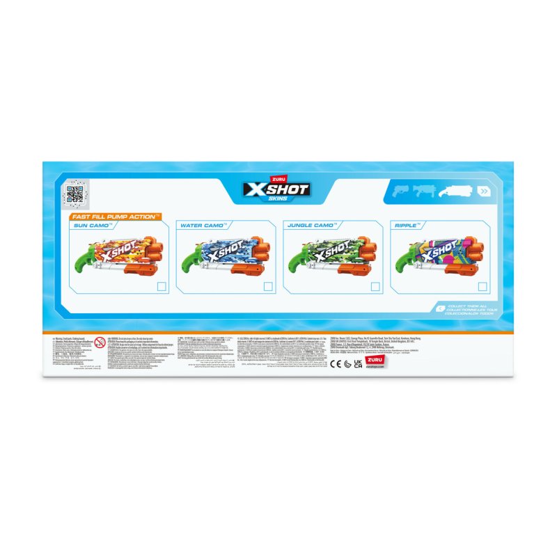 XSHOT Fast-Fill Skins Pump Action Water Blaster ZURU