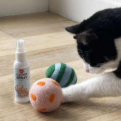 Kikkerland - Kiko Spray & Play - Wool Balls & Catnip Spray