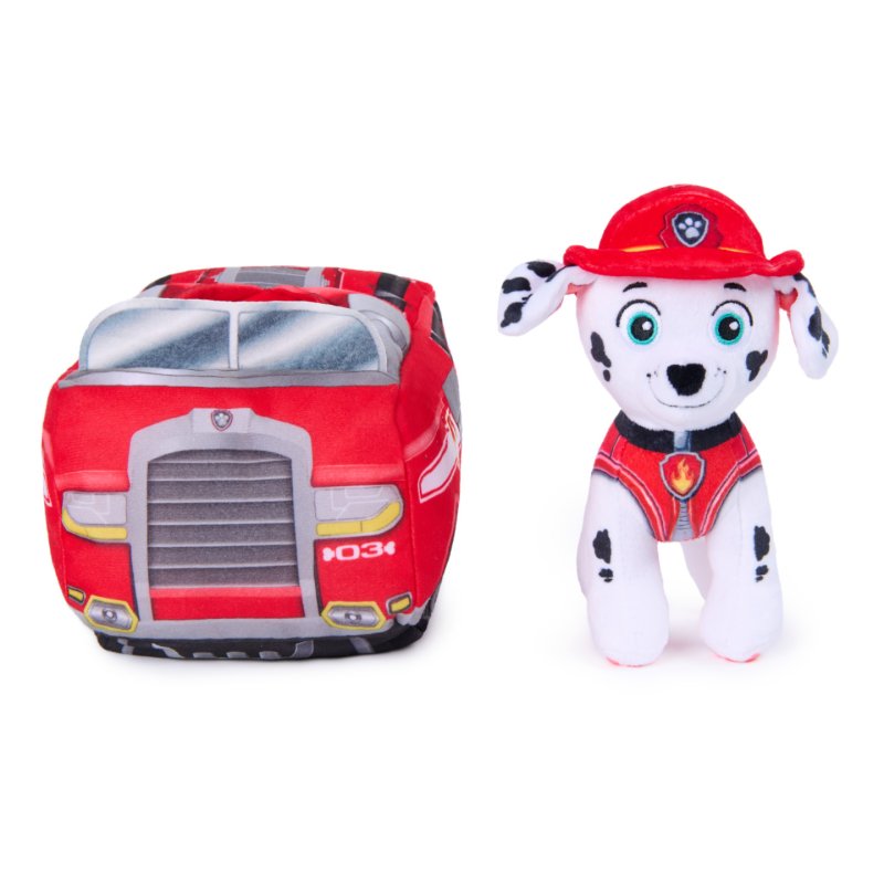 Paw Patrol - 2-in-1 Vehicle Plush w/Marshall 15 cm (6075429)