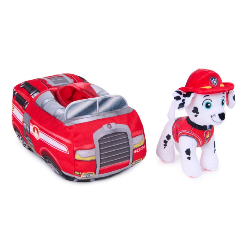 Paw Patrol - 2-in-1 Vehicle Plush w/Marshall 15 cm (6075429)