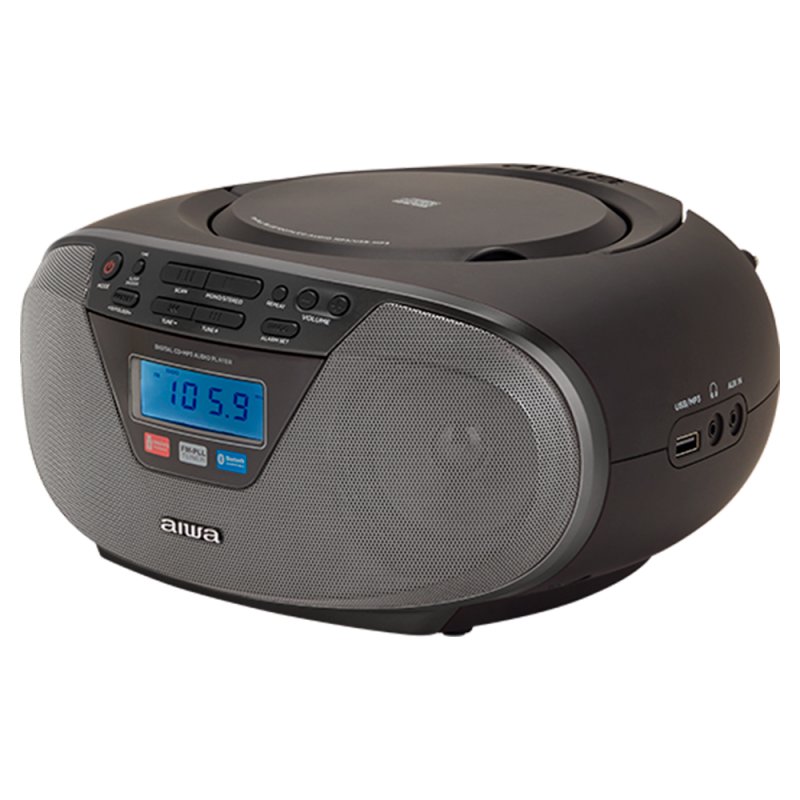 Aiwa BBTU-400BK Système stéréo portable Analogique et numérique 6 W FM Noir Lecture de MP3