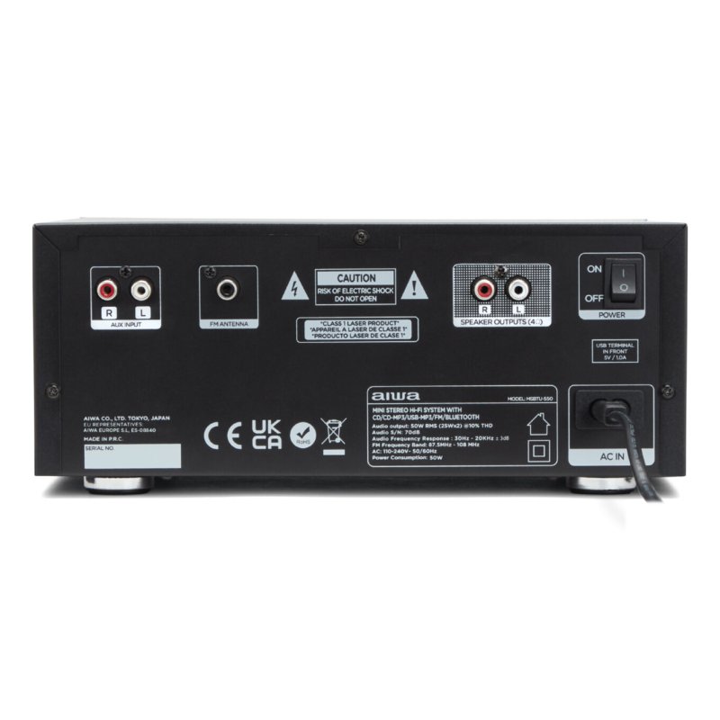 Aiwa MSBTU-550 home audio system Home audio micro system 50 W Black