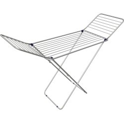Gimi Alucom Alu Clothes Airer, Steel, Silver, 129 X 63 X 55.5 Cm, 1 Units