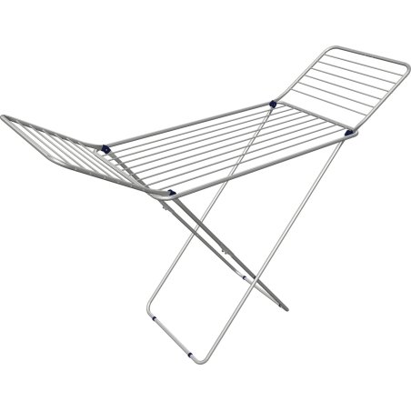 Gimi Alucom Alu Clothes Airer, Steel, Silver, 129 X 63 X 55.5 Cm, 1 Units