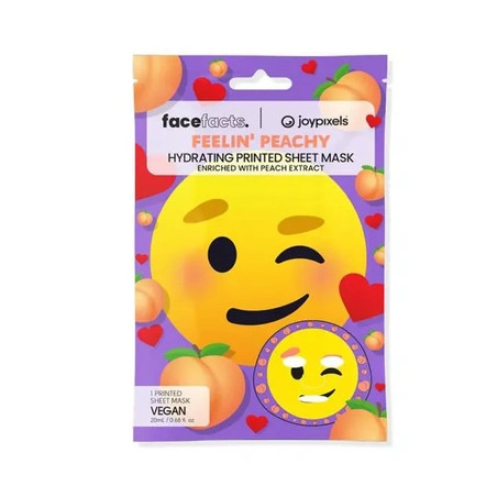 Face Facts Joypixels Feelin Peachy Printed Sheet Mask