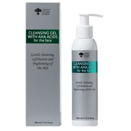 Green Pharm Cosmetics Cleansing Gel With Aha Acids Facial Peeling Gel 250ml