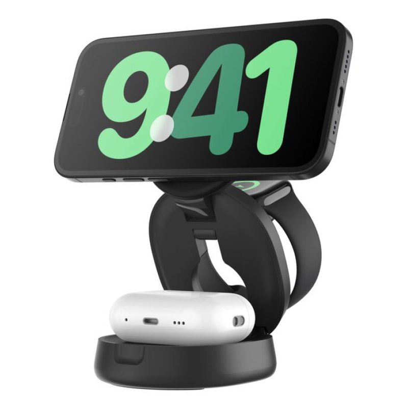 Belkin WIZ034KQBK mobile device charger Headset, Smartphone, Smartwatch Black USB Wireless charging Fast charging Indoor