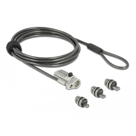 Navilock 20677 cable lock Black, Silver 2 m