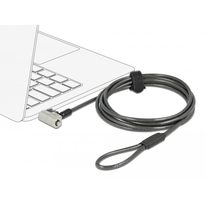 Navilock 20676 cable lock Black, Silver 2 m