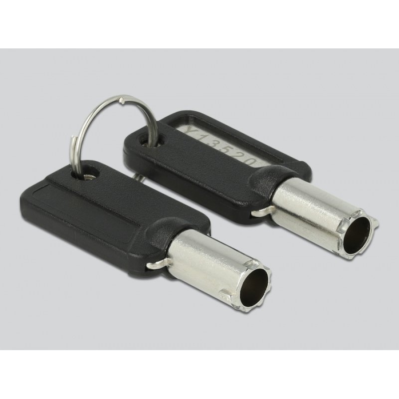 Navilock 20676 cable lock Black, Silver 2 m