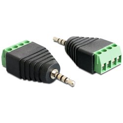 DeLOCK 65454 cable gender changer 2.5mm 4pin Black, Green