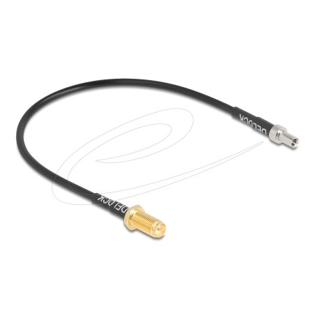 Delock Antennenkabel RP-SMA Buchse zum Einbau zu TS-9 Stecker RG-174 20 cm