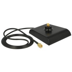 Delock Antennenfuß SMA Stecker SMA Buchse 1 m low loss schwarz