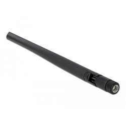 DeLOCK Antenne WLAN 802.11 a/ax/a/b/g/n RP-SMA mâle 5 dBi 20 cm omnidirectionnelle avec joint flexible d’inclinaison